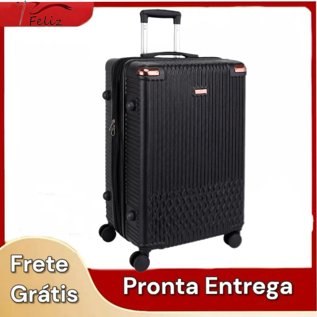 Mala de viagem 50kg zíper duplo Expansível com rodinha REMOVIVEIS 360º ABS