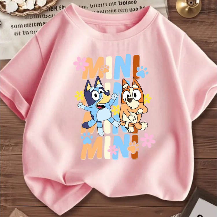 Camiseta Camisa Infantil Feminina Estampada Cachorrinhos Amigos Desenho Infantil Unissex 100% Algodão