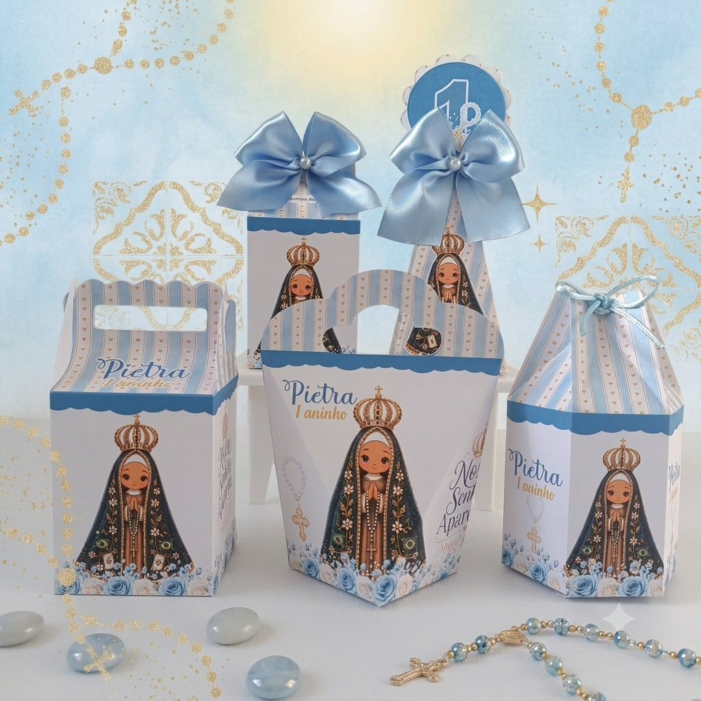Kit Festa Nossa Senhora Aparecida Lembrancinha Personalizada ( Pegue e monte) Aniversário