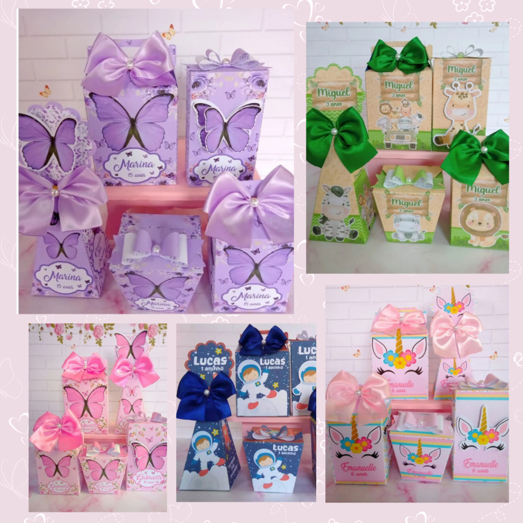kit Festa 20 Caixinhas Personalizadas -Kit de caixinhas personalizadas Lembrancinhas de Aniversário