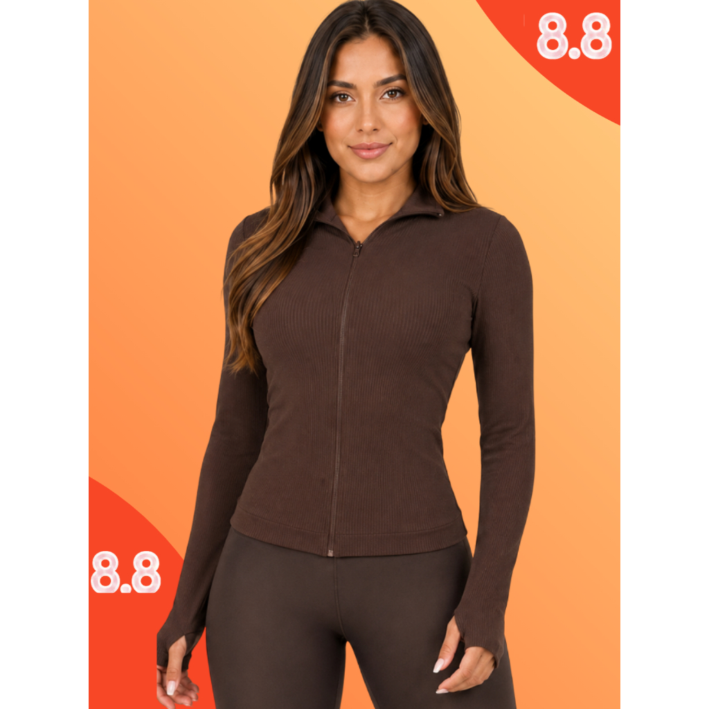 Jaqueta Casaco Feminina Academia Fit Treino Fitnes Ziper