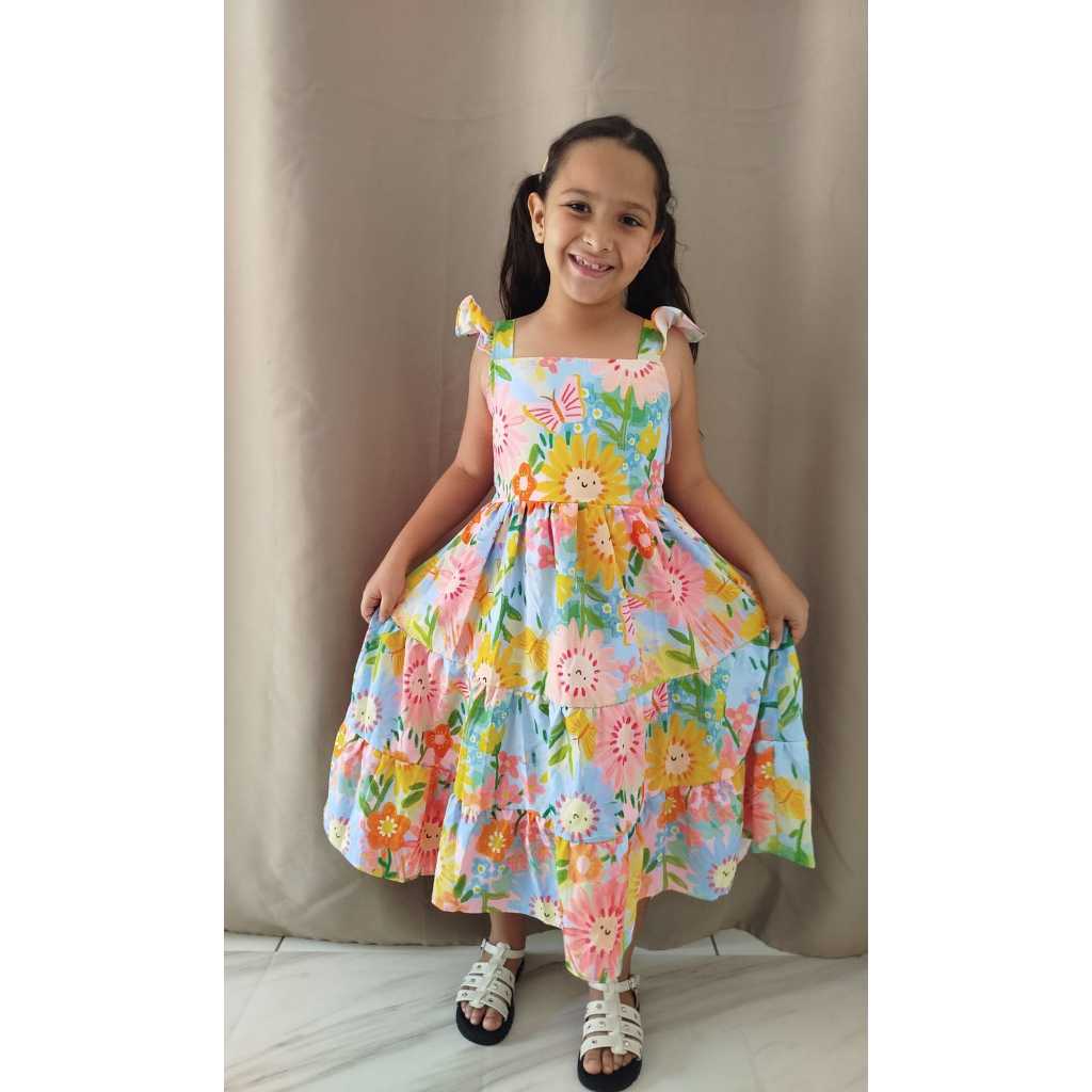 Vestido Infantil Feminino Estampado – Leve, Fresquinho e Confortável