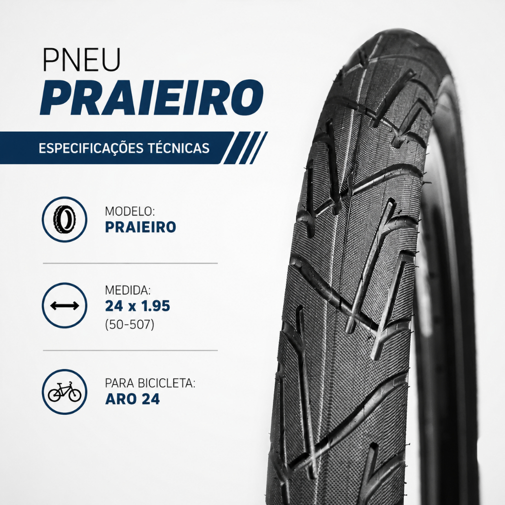 PNEU para bicicleta aro 24 1.95 levorin PRAIEIRO
