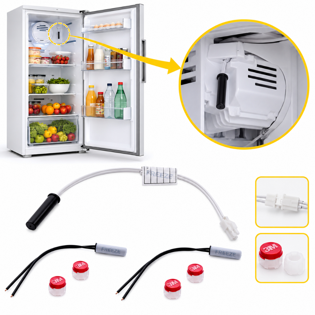 2 Sensor 2,7k + 1 Fusível Térmico Geladeira Brastemp CRM39