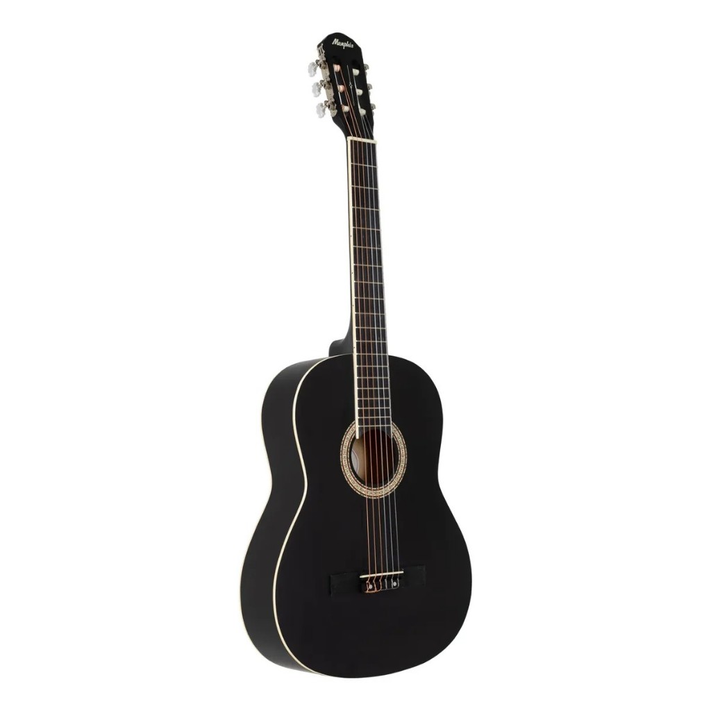 Violão 3/4 Acústico Clássico Memphis AD-39 Preto Nylon Escala Escura