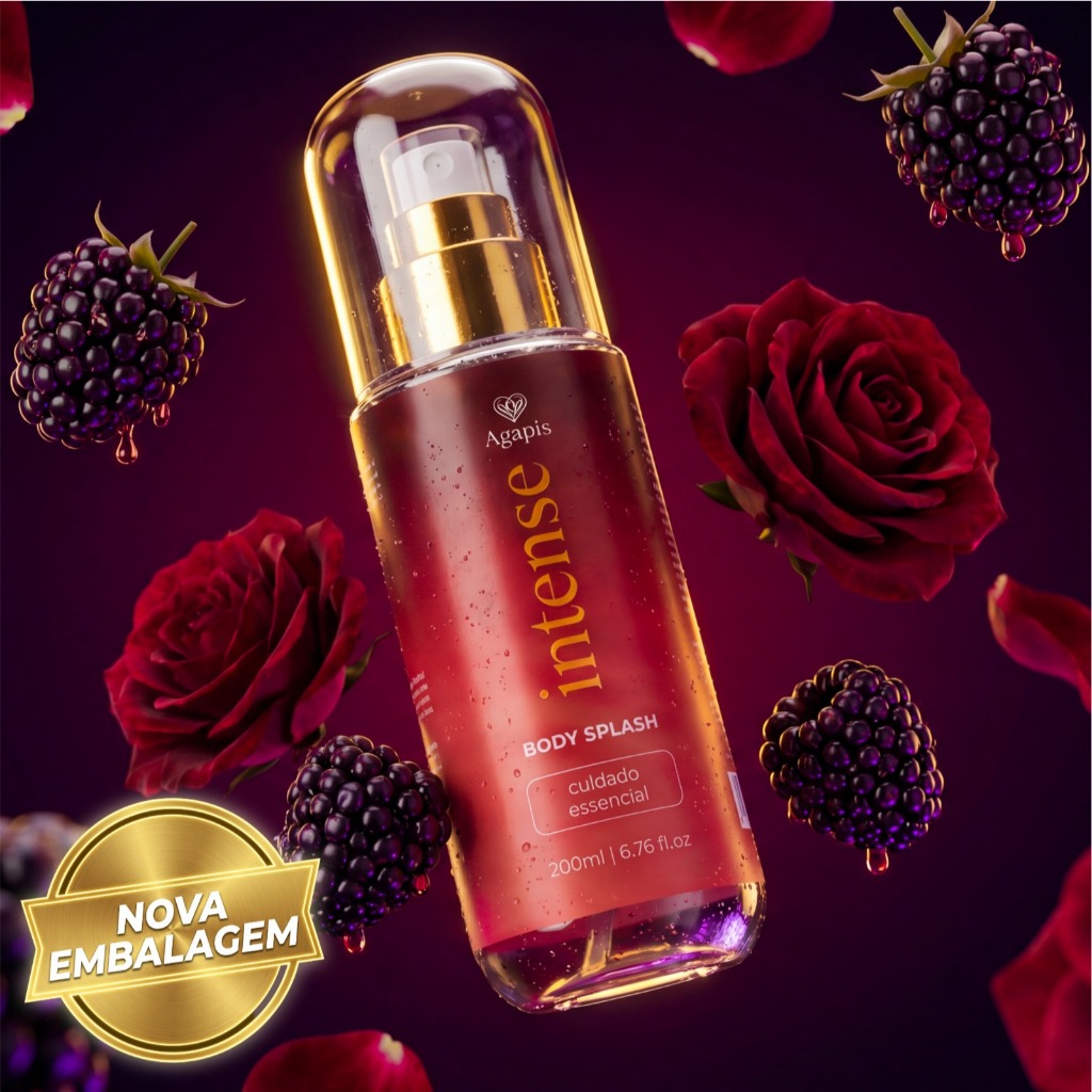 Body Splash Sexy Intense Agapis Beauty 200ml Fragrância Sedutora Alta Fixação