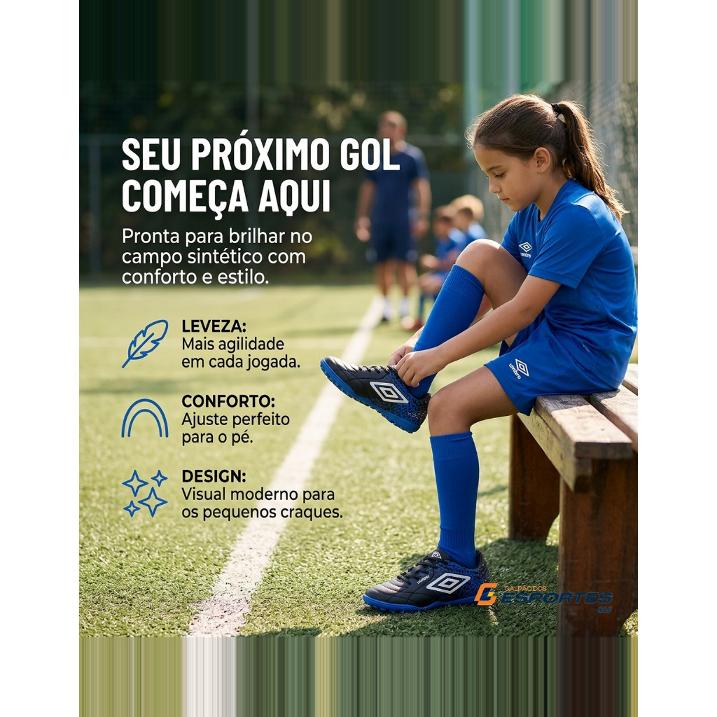 Chuteira Umbro Society Class Neo Infantil Original Exclusiva — imagem 2 de 2