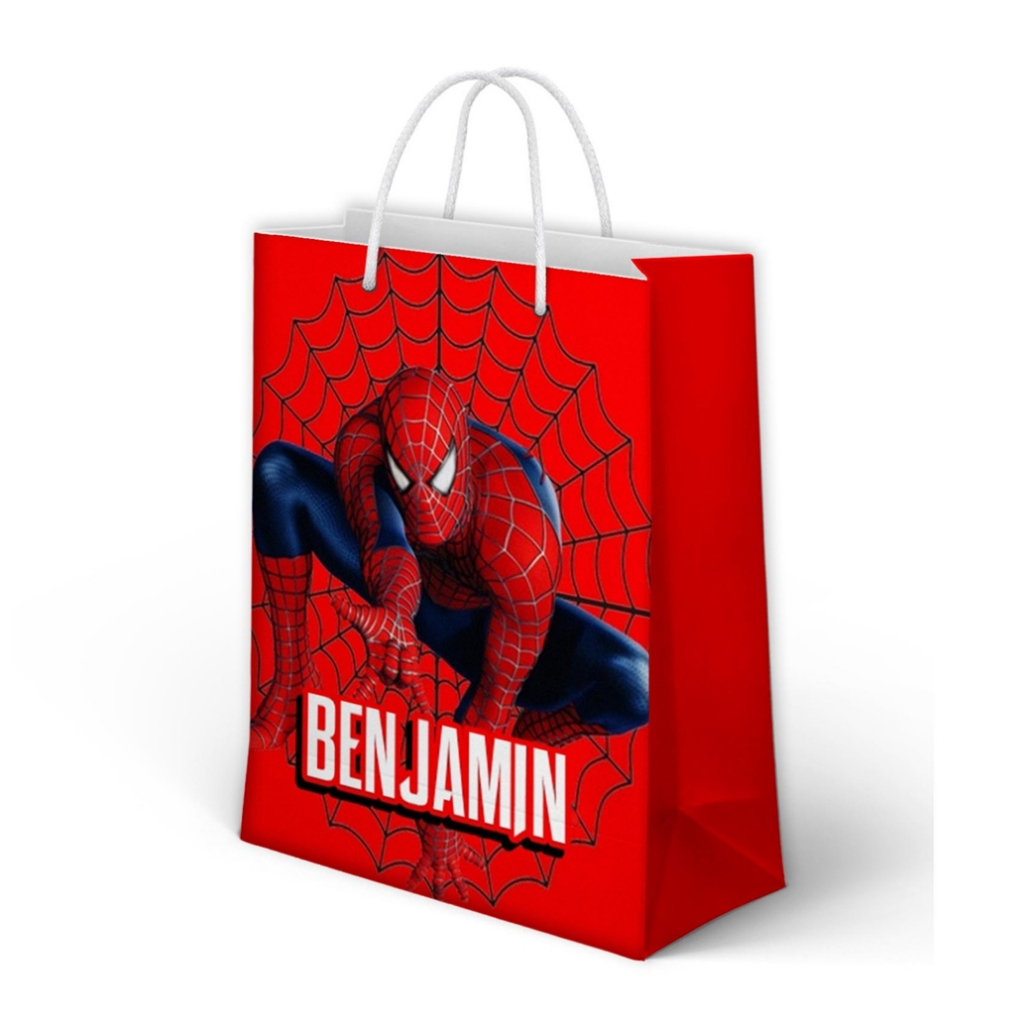 Sacolinha Homem Aranha Personalizada para Aniversário/ Lembrancinha Festa Infantil / Qualquer nome e idade