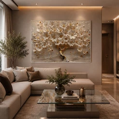 Quadro Decorativo Primavera Flores Com Moldura Para Sala Quarto Escritório