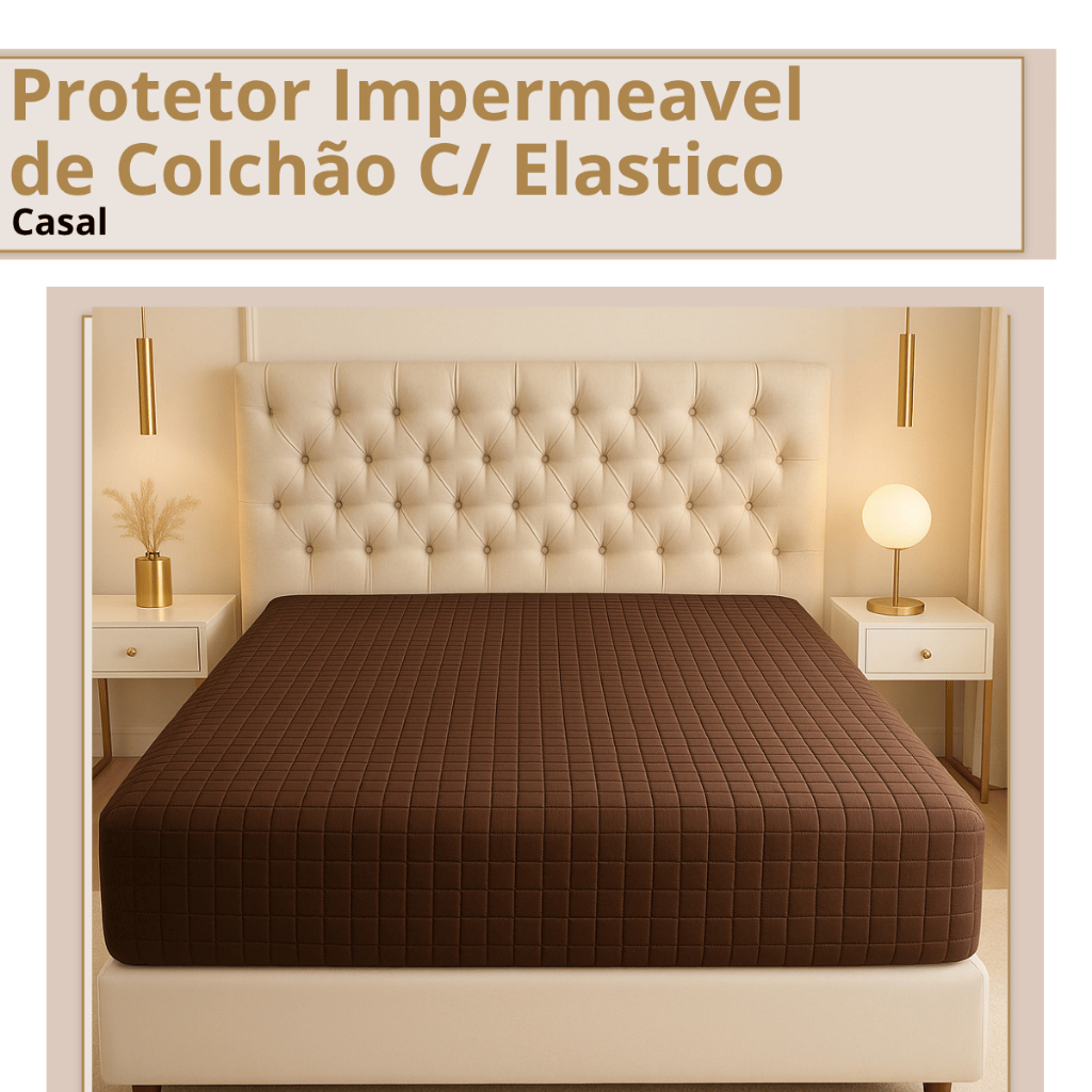 Protetor Impermeavel de Colchão Casal com Elastico em Toda Volta