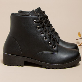 Bota Coturno Feminina Salto Baixo Macia Cano medio Confortavel