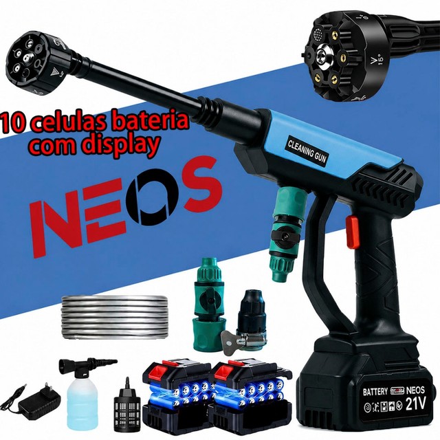 6EM1 Lavadora De Alta Pressão Sem Fio Pulverizador EléTrico De Tinta PortáTil Bateria RecarregáVel High Pressure Washer