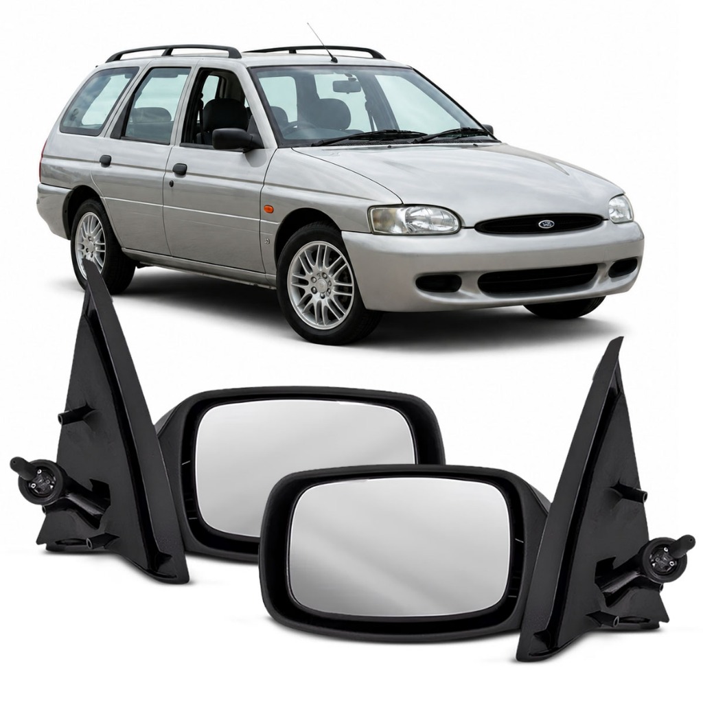 Par Retrovisor Externo Escort Zetec Hatch SW 1997 A 2002 2/4 Portas Manual