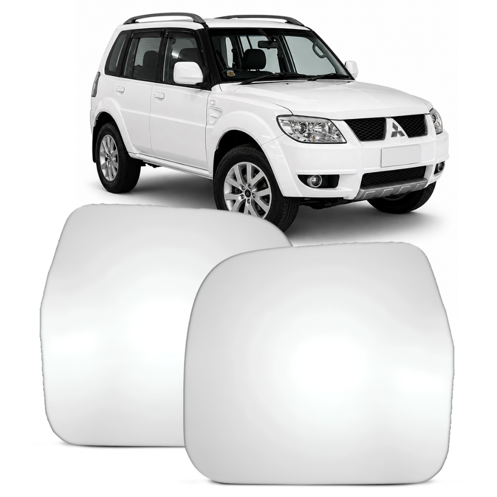 Espelho Retrovisor L200 Sport Pajero TR4 2009 a 2014 Convexo Com Base