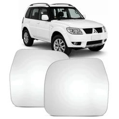 Espelho Retrovisor L200 Sport Pajero TR4 2009 a 2014 Convexo Com Base