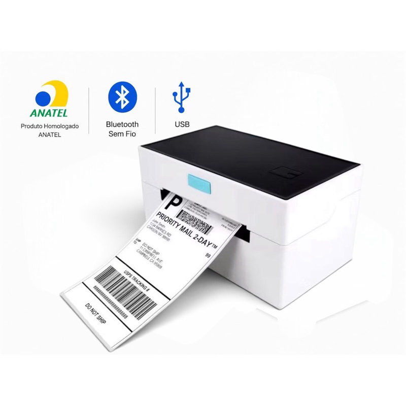 Impressora Térmica de Etiquetas Bluetooth USB 100x150 Compatível Shopee Mercado Livre Correios Sem Tinta 🚀📦
