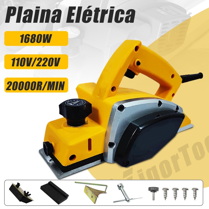 【 110V/220V】Plaina Elétrica Industrial 1680W Profissional Para Madeira~