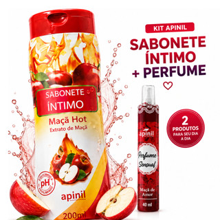 Sabonete Íntimo Feminino 200ml + Perfume Sensual 40ml Apinil  Original
