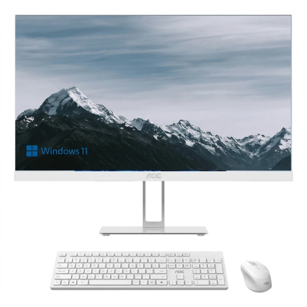 Computador All In One AOC 27 Pol Intel i5 16GB RAM SSD 128GB + 500GB HD Wifi Bluetooth Full HD Completo Teclado e Mouse