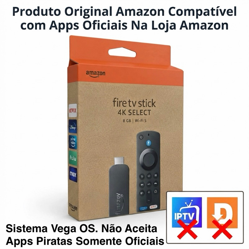 Amazon Fire TV Stick 4K Select 5° Geração - 8 GB, Wi-Fi 5, com Alexa Voice Remote
