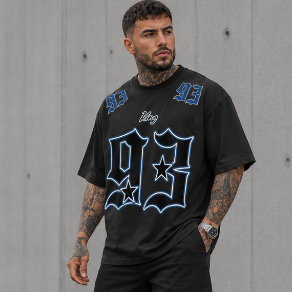 Camiseta Oversized 93 Streetwear Estilosa Confortavel Basquete Casual Moda Gringa