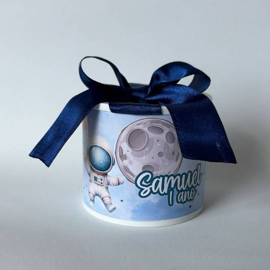 Kit tubolatas personalizadas 5x6 Astronauta - Lembrancinha maternidade - chá de bebê - aniversário