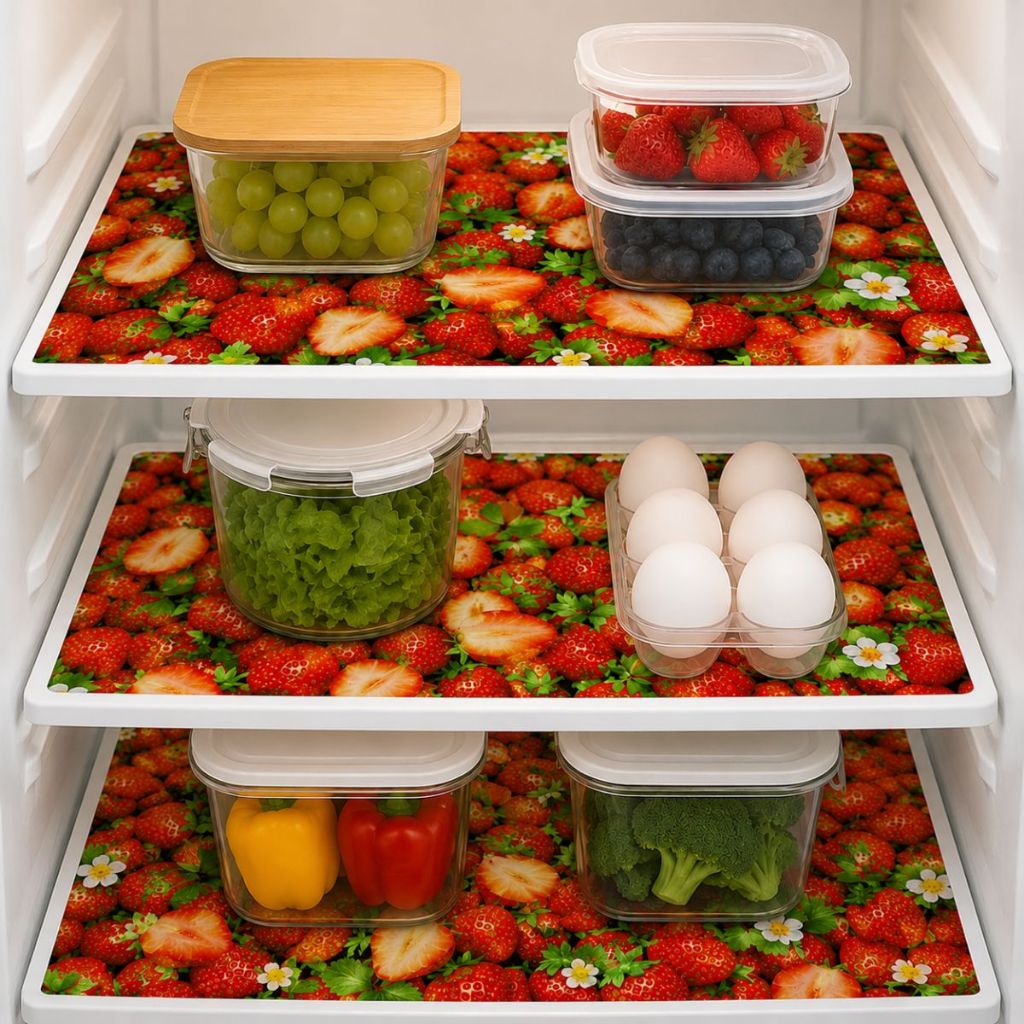 Toalhas de Geladeira Kit com 3 PVC Centro Bandeja Lavável 46x32cm