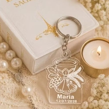 30 Chaveiros lembrancinha personalizada Primeira Eucaristia Comunhão