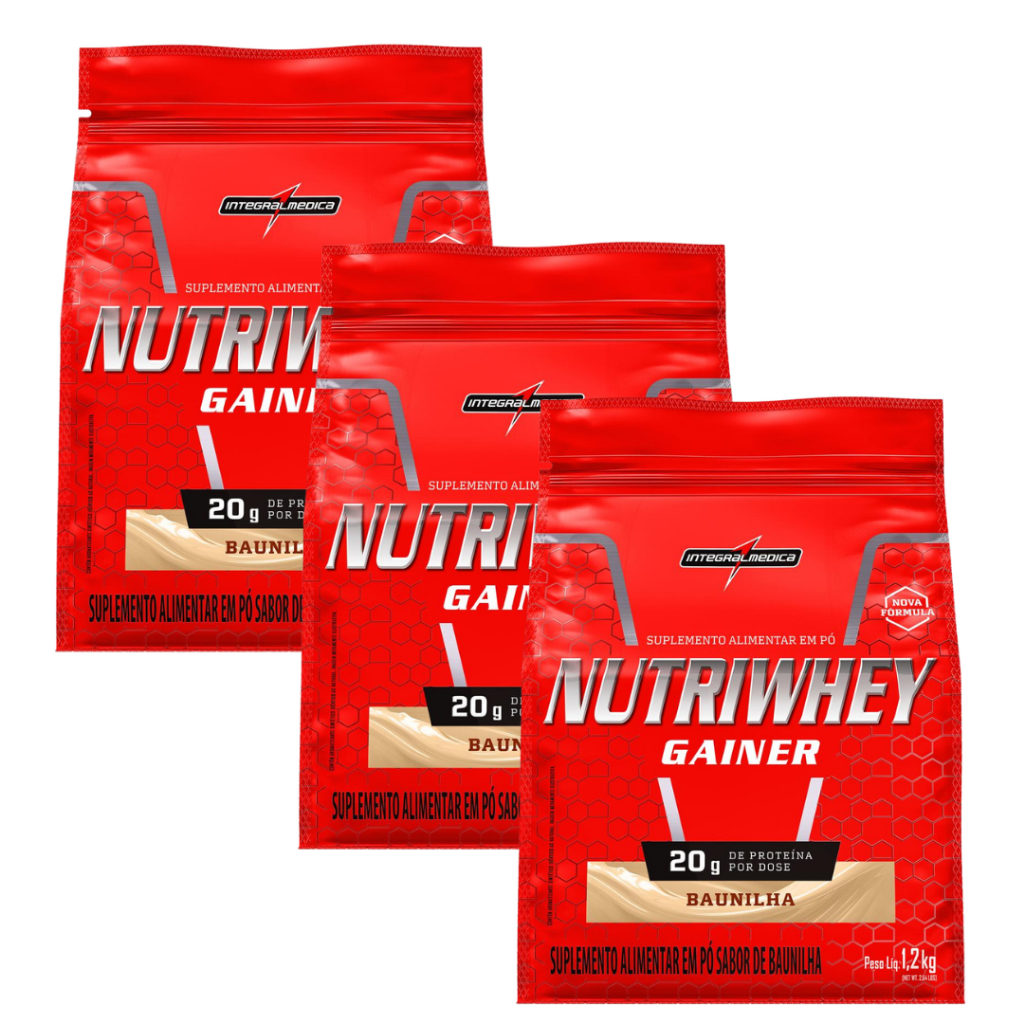 Kit 3 Unidades Nutri Whey Protein 1,2 Kg Integral Medica
