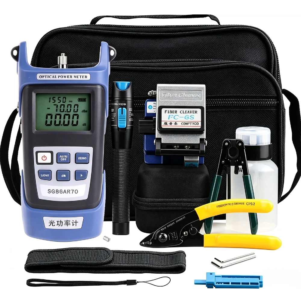 Kit Fibra Óptica De Manutenção 8 Peças Conectores Profissional Alta Qualidade
