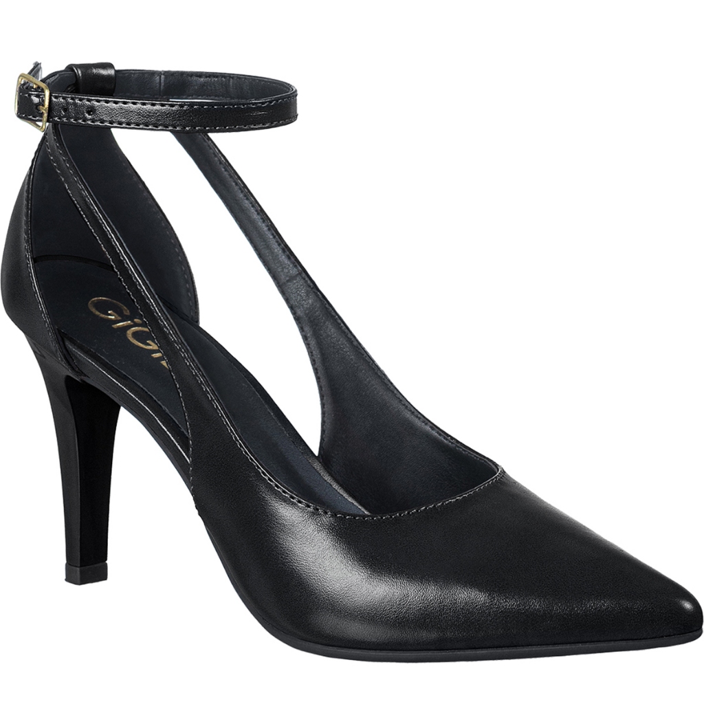 Scarpin Feminino Salto Fino Alto Agulha Bico Fino Tira Tornozelo Fivela Elegante Selene GiGiL · foto 2