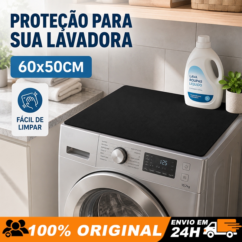 Capa Protetora de Silicone para Máquina de Lavar - Antiderrapante, Absorvente e Antipoeira