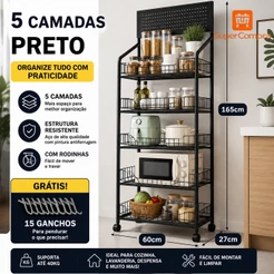 Prateleira Anti-ferrugem De 4/5 níveis Expositor Metálico Com Pintura Eletrostática rack de aço com rodízios giratórios
