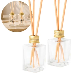 Kit 10 Frascos Vidro 30ml Difusor Aromatizador Vidro Quadrado 3 Varetas
