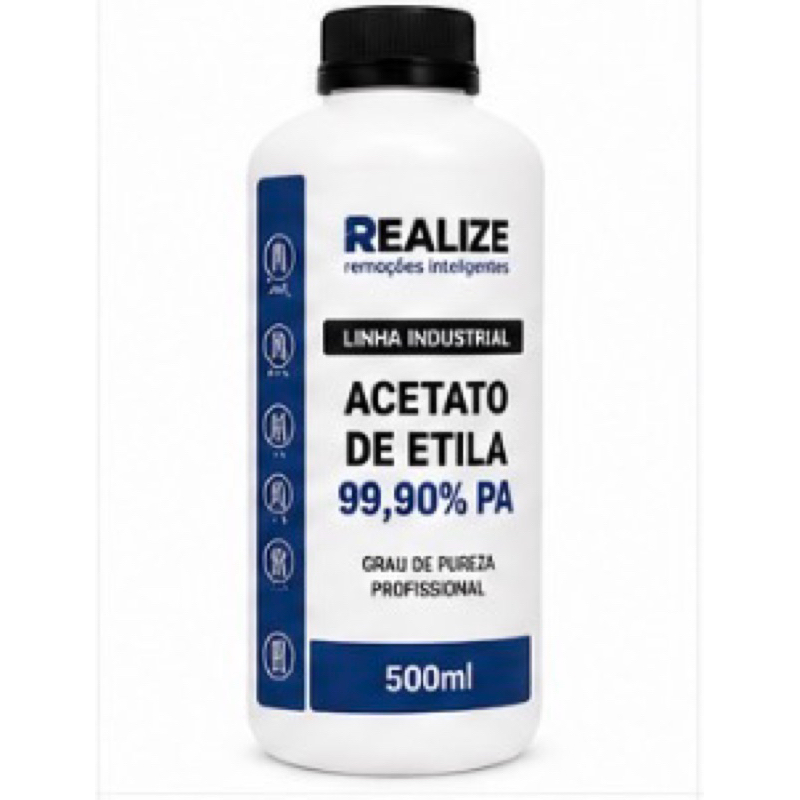 Removedor de Esmaltes Acetato de Etila PA 99,99% 500ML