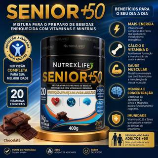 NutrexLIFE +50 - 400G - Nutrição avançada para longevidade