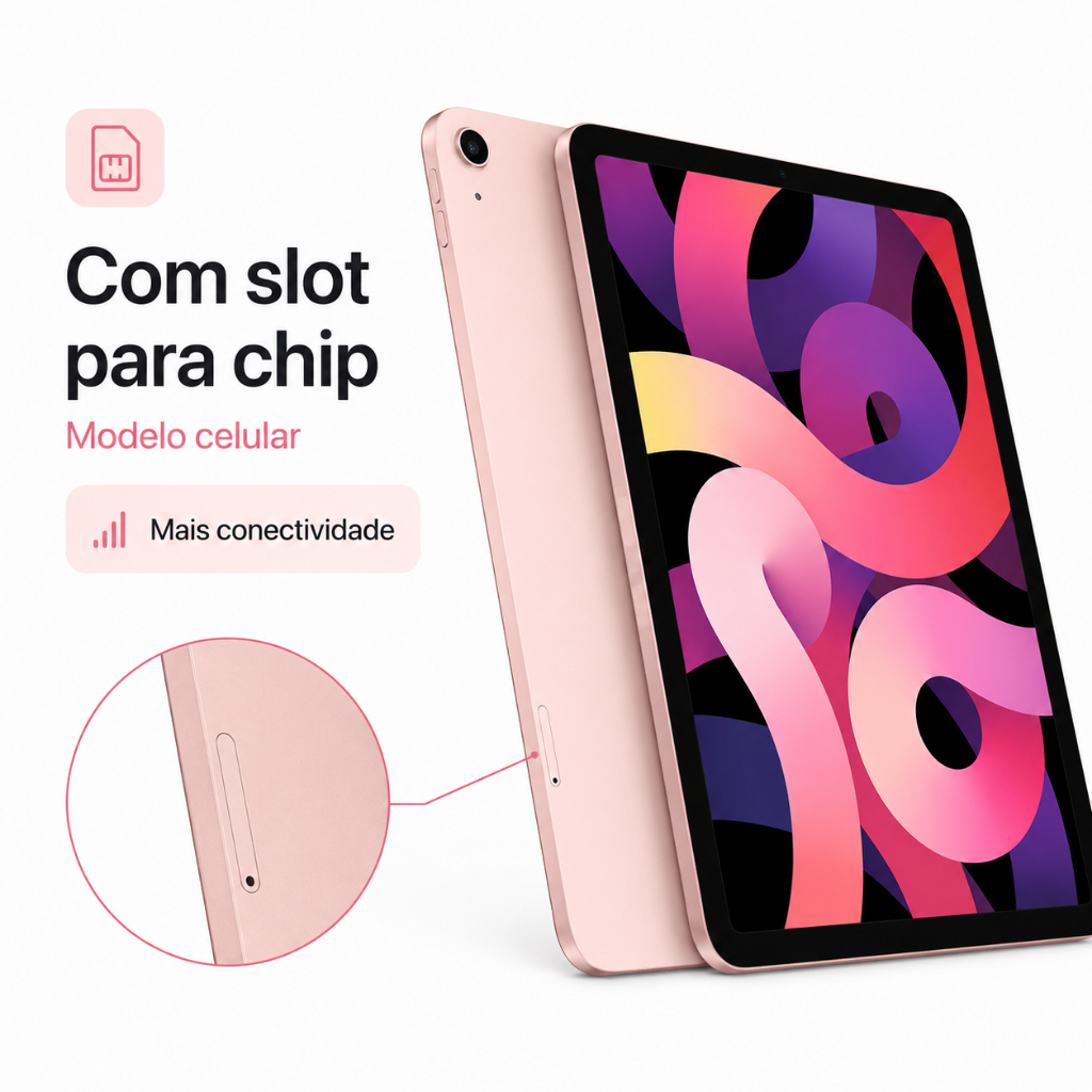 Apple iPad Air 4ª/5ª Geração 10,9" 64/256GB Wi-Fi Tablet Tela Liquid Retina