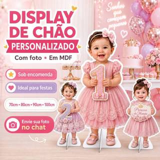 Display De Chão Personalizado Com Foto em MDF Totem Decoração Festa Aniversário