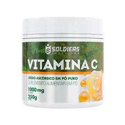 Vitamina C em Pó Ácido Ascórbico 100% Puro Importado Soldiers Nutrition Multivitamínico Completo Saúde Imunidade