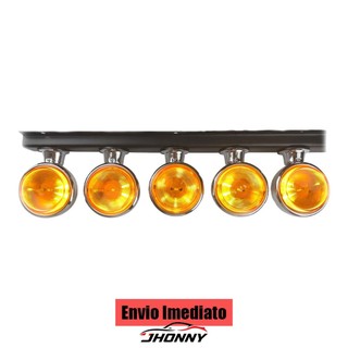 Kit 4/5/6 Lanternas Foguinho Vermelho/Amarelo/Verde/Cristal/Azul  LED 18W com Suporte Preto ou Cromado Iluminação