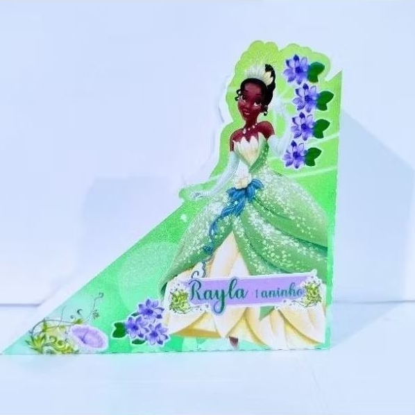 Centro de Mesa porta guardanapo Princesa tiana Decoração de mesa festa infantil diversos temas