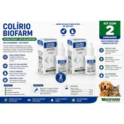 KIT C/2 UND COLIRIO BIOFARM 20ML - USO VET