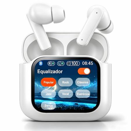 Fone de Ouvido Bluetooth Sem Fio PBUDS ANC Cancelamento de Ruído Tradutor de Idiomas AI 100+ Idiomas