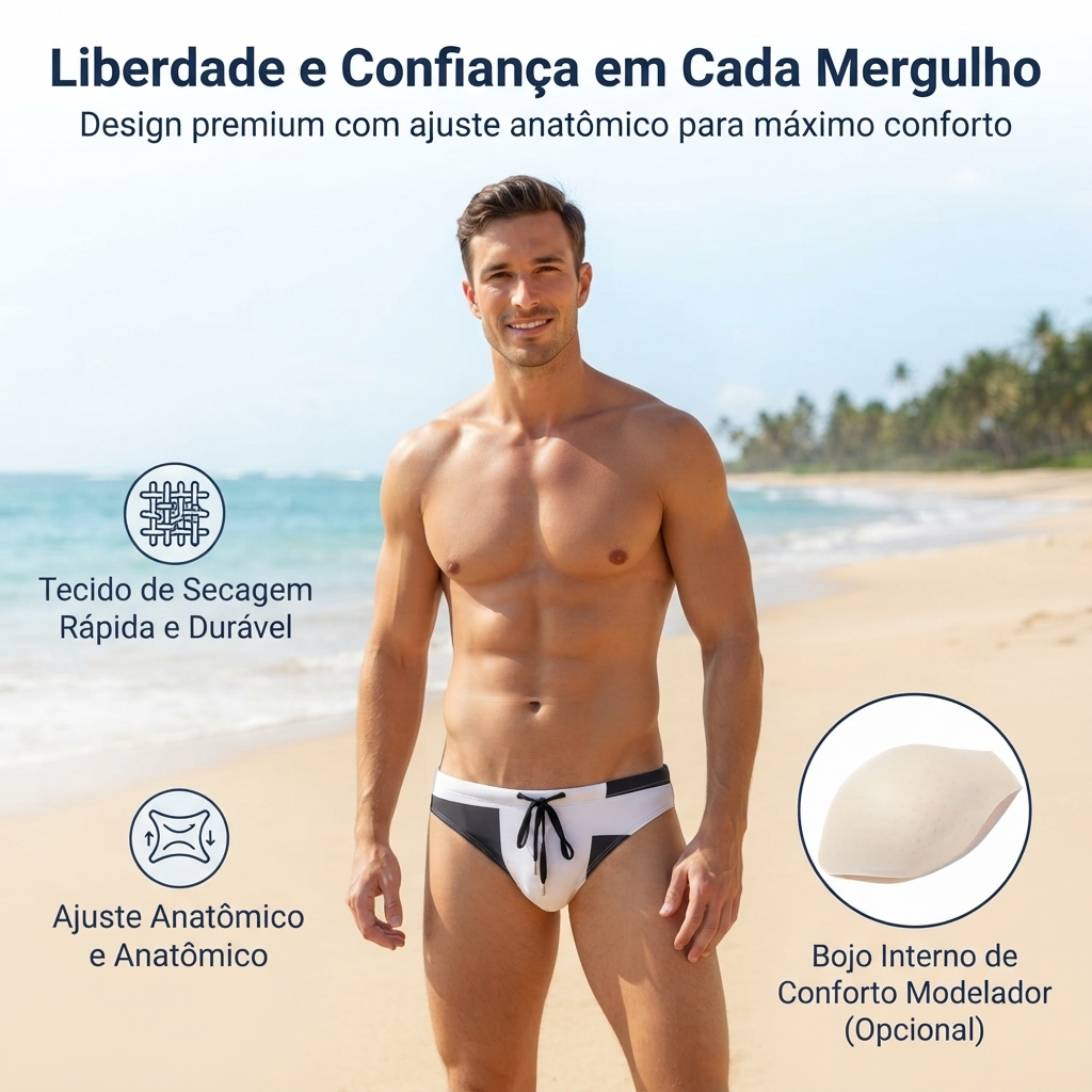 Z&D Lingerie Sungas Masculinas Cuecas Cavadas Impressas Cor Contraste Simplificada Casual Apertada Com Bojo24164 · foto 2