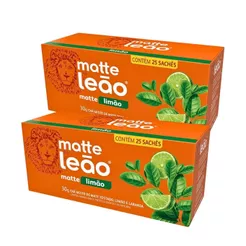 Kit 2un Chá Matte Limão Leão 25 Sachês