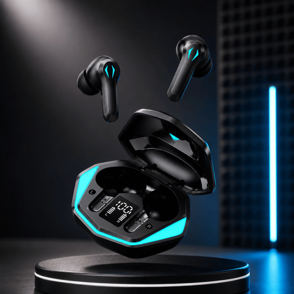 Fone de Ouvido Bluetooth BG-3 Gamer Sem Fio TWS com LED RGB Microfone Baixa Latência para Jogos Música RS-29