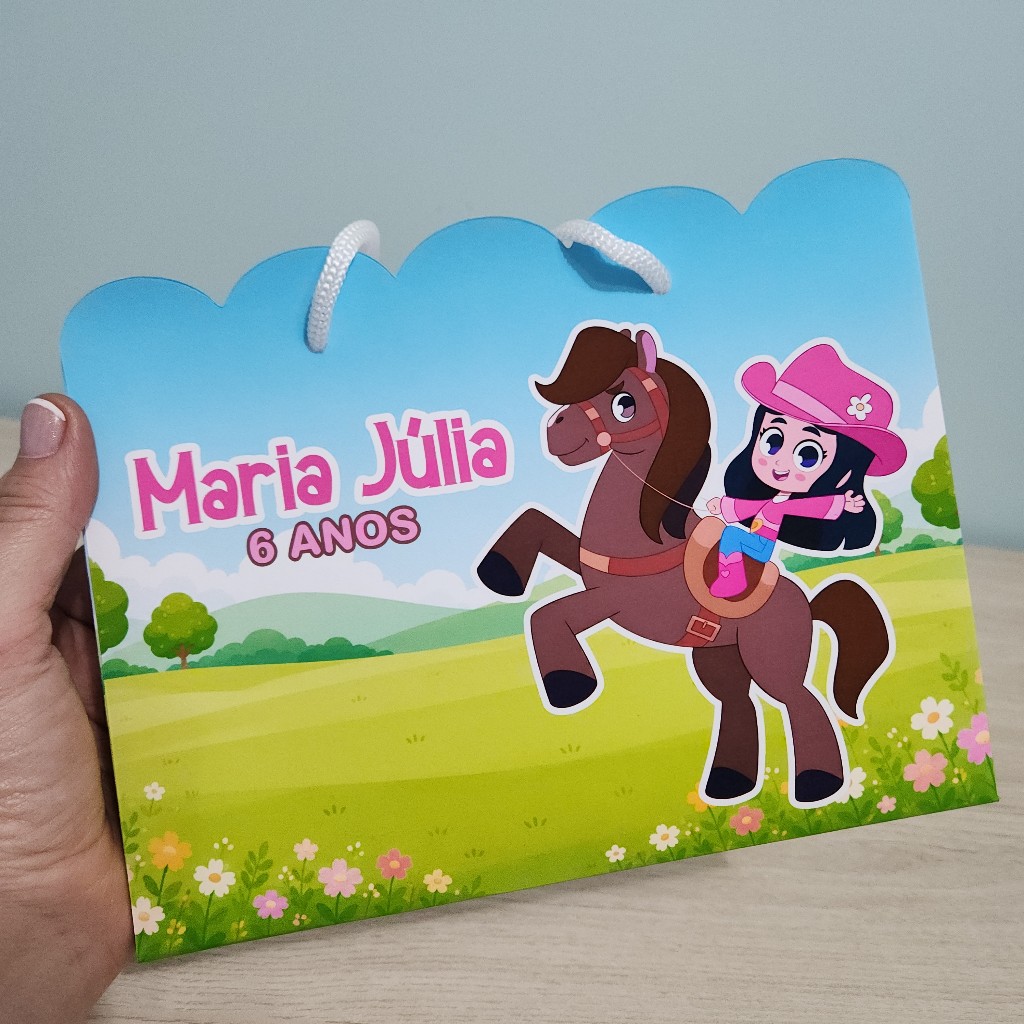 Sacolinha Personalizada Boiadeirinha 2 | kit 10-20-30 | Festa Infantil | Lembrancinha | Aniversário