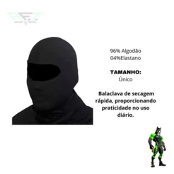 Touca Bandana Ninja Balaclava Proteção Térmica Cor Preto