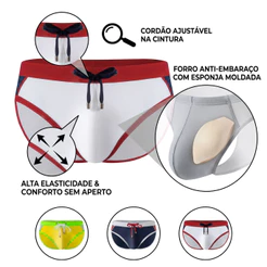 Z&D Lingerie Sungas Masculinas Briefs Cavadas Âncora marítima impressão elegante Apertado Respirável Com Bojo UDL113