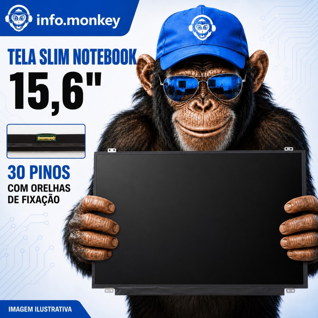 TELA SLIM NOTEBOOK 15,6 POLEGADAS 30 PINOS - LEIA A DESCRIÇÃO